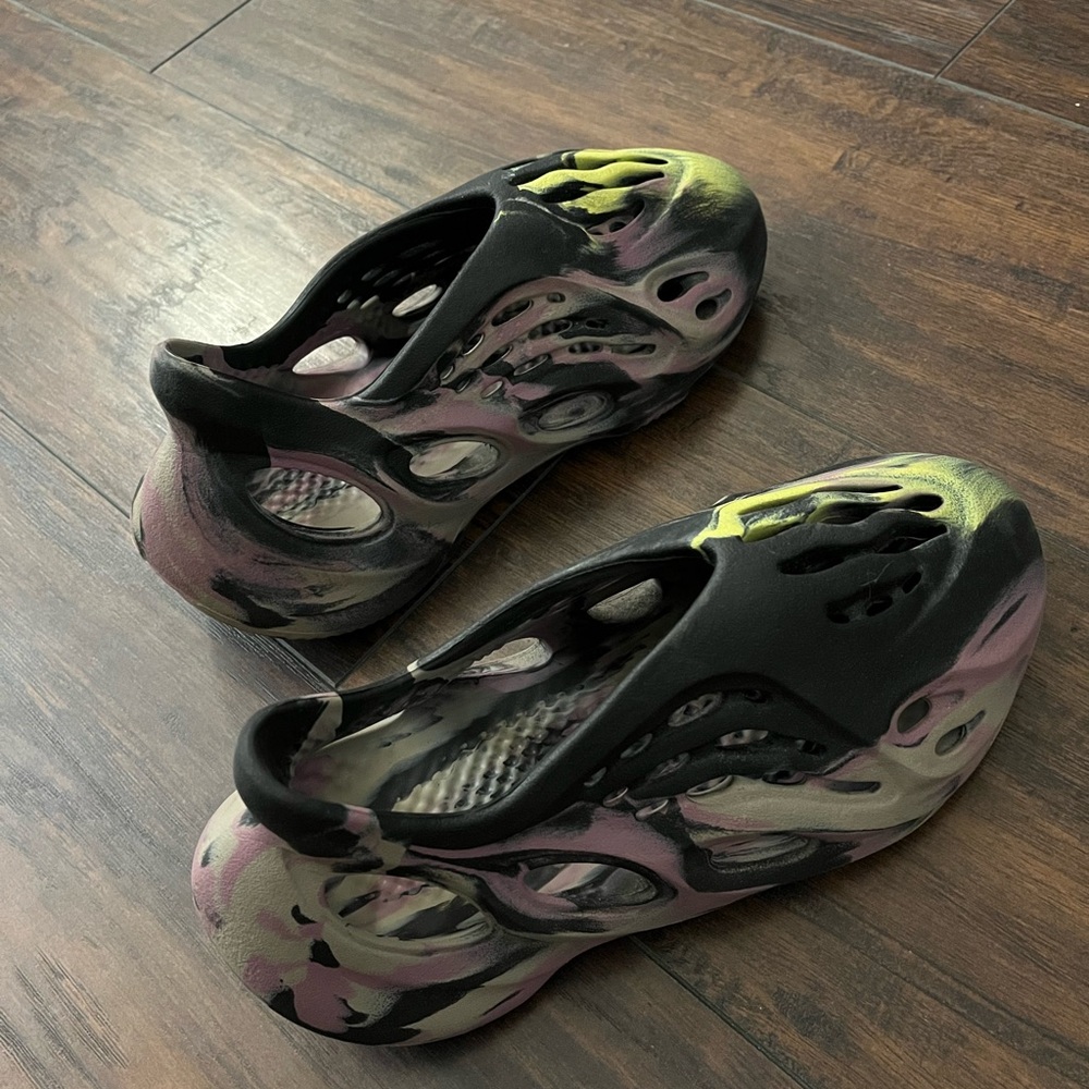 Yeezy Athletic Shoes in Black, Pink, and Yellow